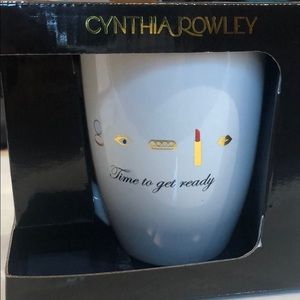 Cynthia Rowley White Time to get ready coffee mug